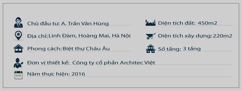 thiết kế biệt thự 3 tầng phong cách châu âu