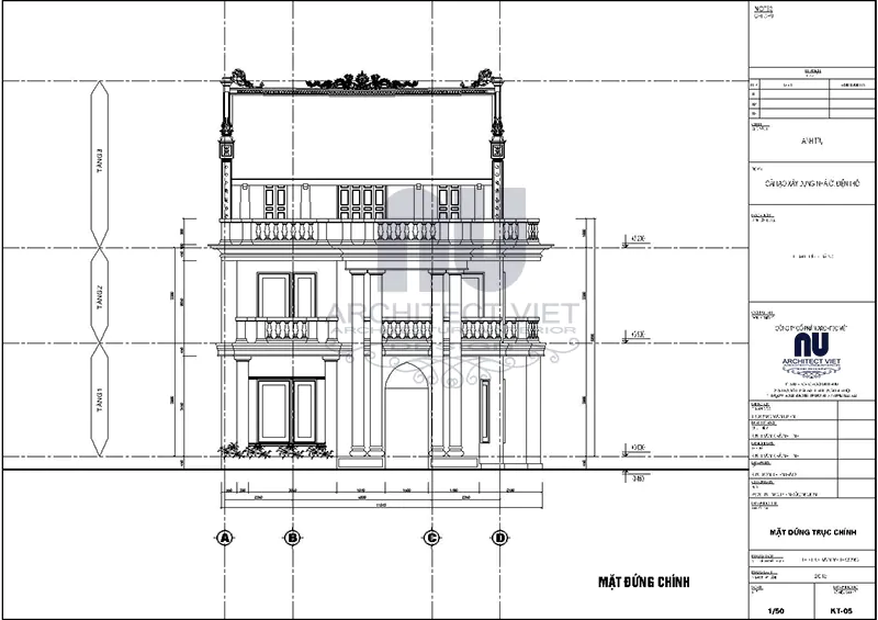 Mặt đứng chính của nhà thờ