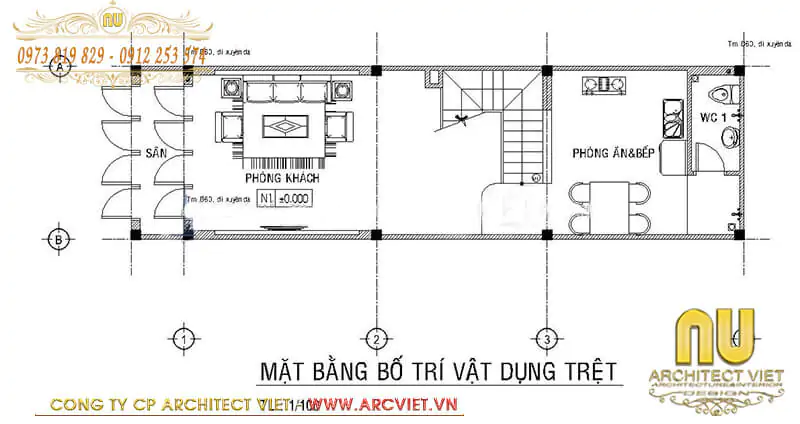 Thiết kế nhà ống 4 tầng 4x10m