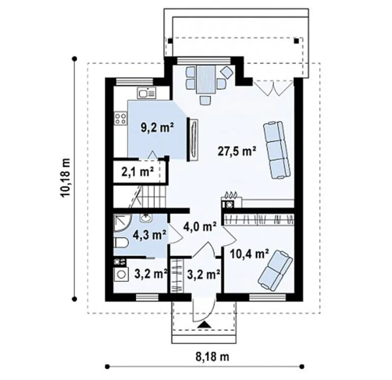 Nhà cấp 4 có gác lửng đẹp rẻ