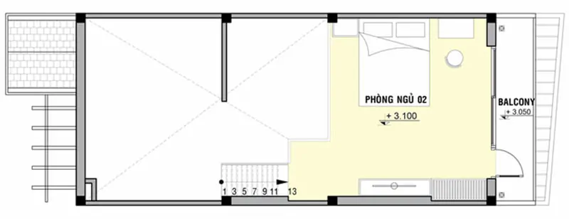 nhà cấp 4 có gác lửng 40m2