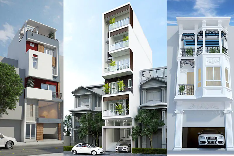 xây nhà có tầng hầm để xe