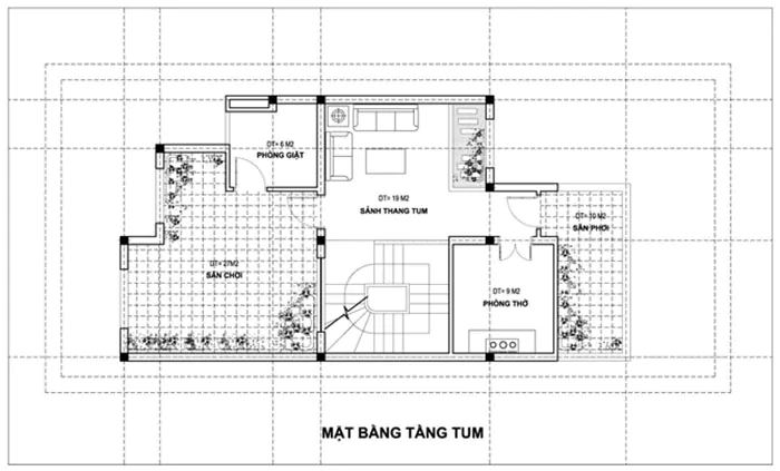 mặt bằng nhà 8m