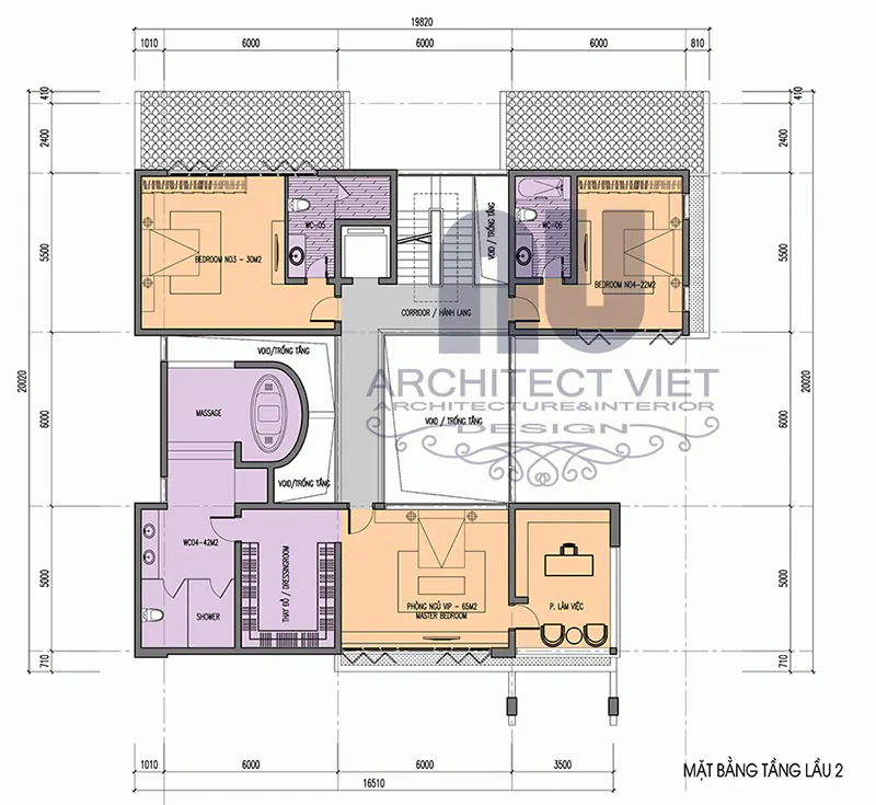 biệt thự 3 tầng hiện đại 350m2