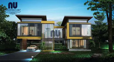 biệt thự 120m2 2 tầng hiện đại 3