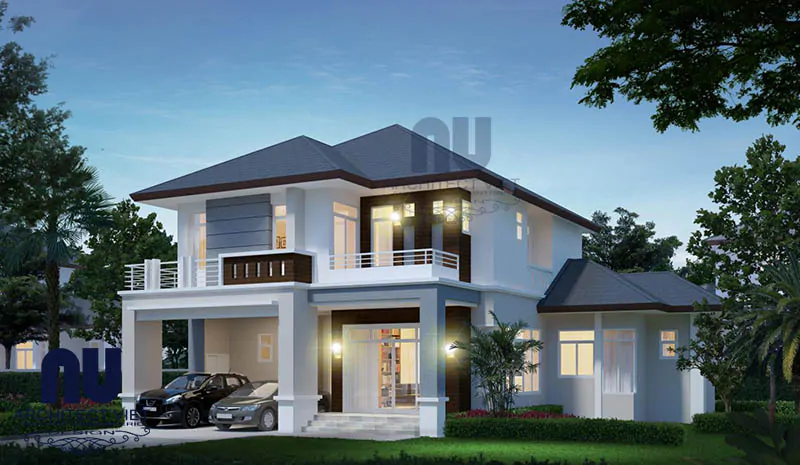 biệt thự hiện đại 150m2 2 tầng