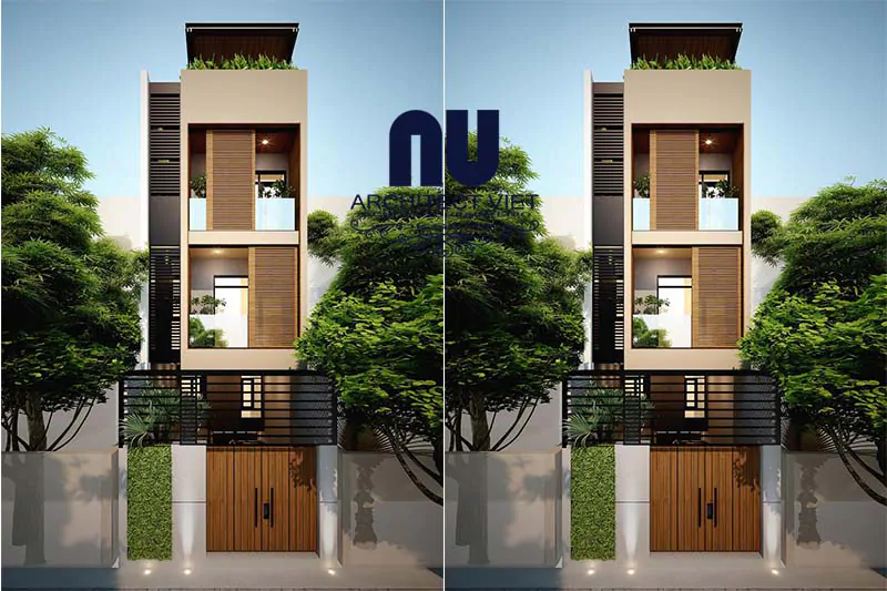 mẫu nhà ống mặt tiền 4m 3 tầng