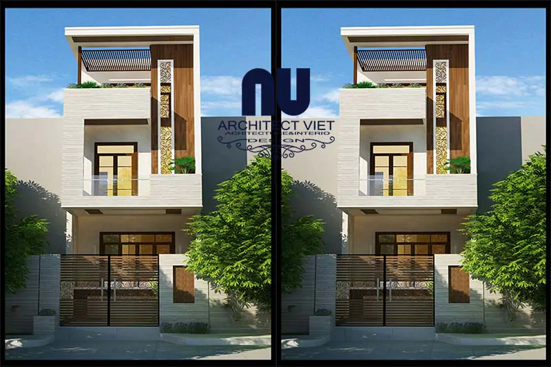 mẫu nhà phố 2 tầng 4x20m