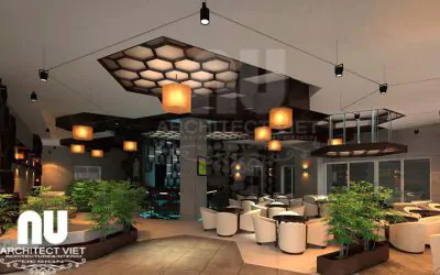 thiết kế nội thất quán cafe đẹp 280m2