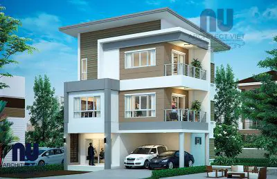 thiết kế trụ sở văn phòng 102m2 3 tầng hiện đại 1