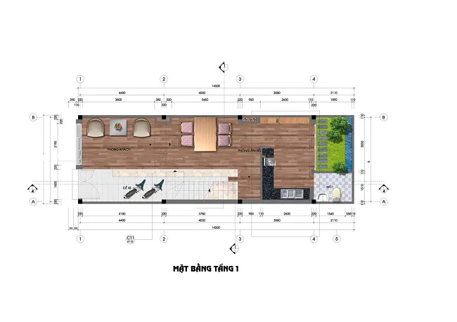 mẫu nhà 3.5x15m