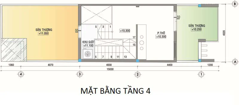 nhà phố 4 tầng 4x14m