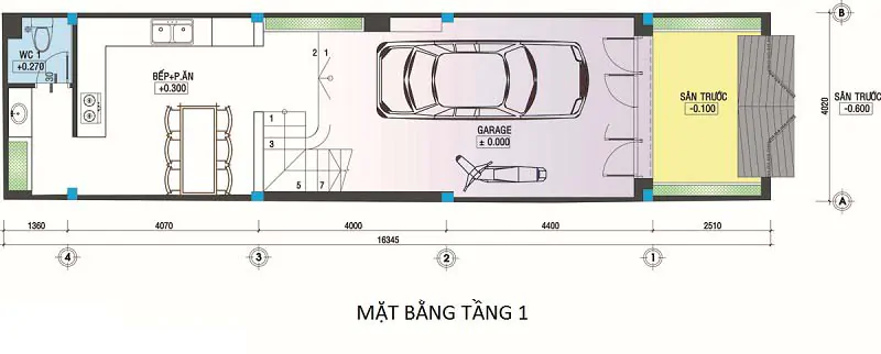 nhà phố 4 tầng 4x14m