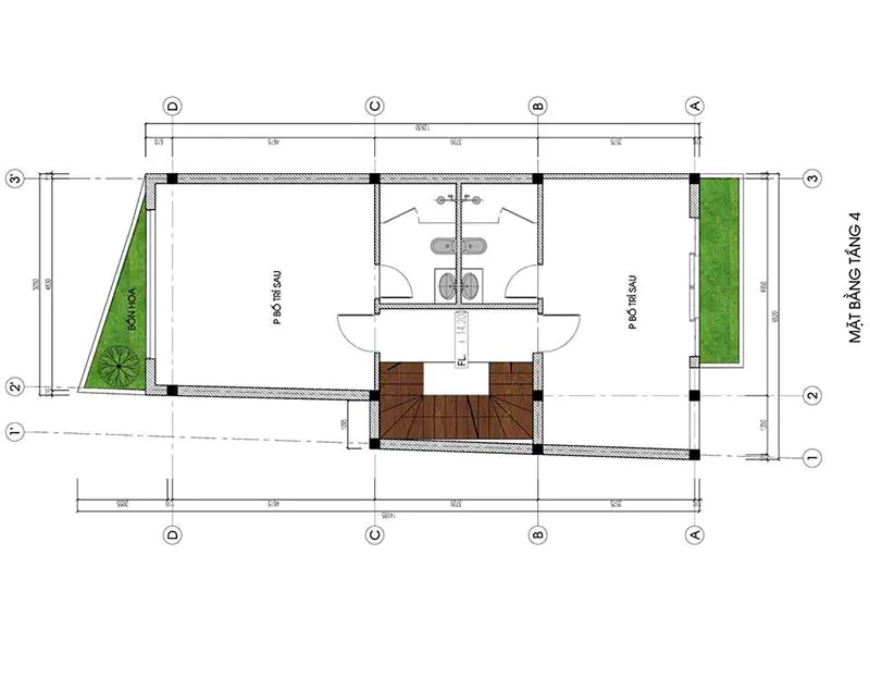 Bố trí mặt bằng công năng tầng 4