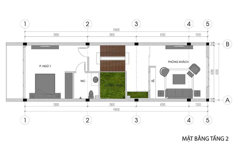 nhà phố 5 tầng hiện đại 65m2