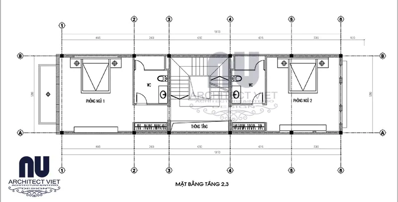 mẫu nhà phố 5x20