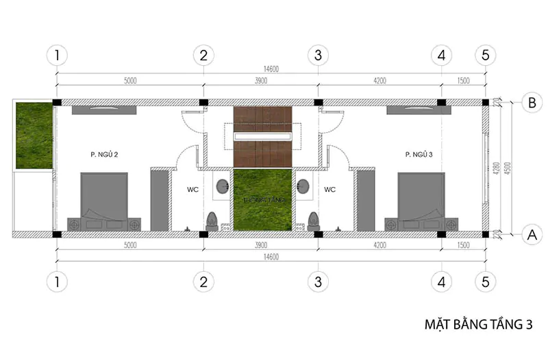 nhà phố 5 tầng hiện đại 65m2