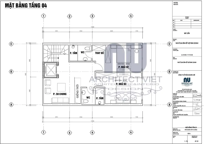 Mặt bằng tầng 5