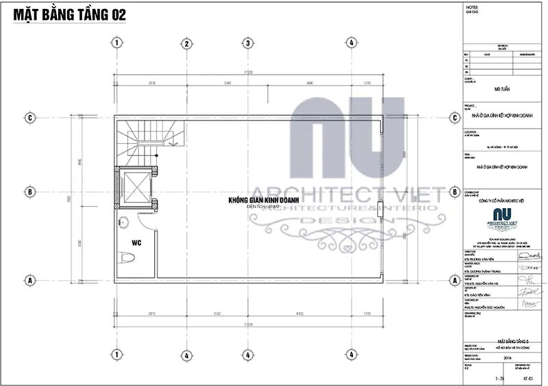 chi phí xây nhà 6 tầng 70m2