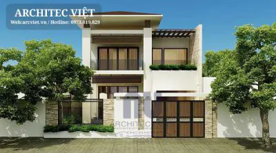 mẫu nhà đẹp 2 tầng 120m2