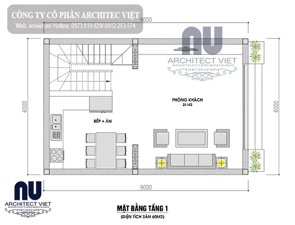 nhà phố 2 tầng 60m2