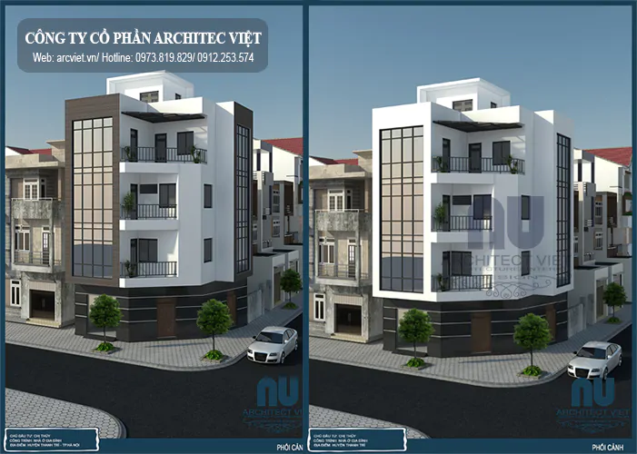 nhà phố 4 tầng 2 mặt tiền