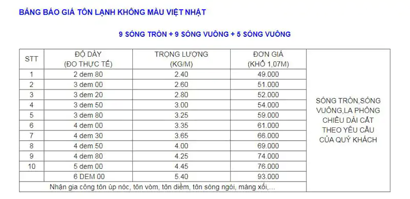 cách đóng trần tôn lạnh