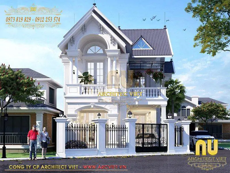 Biệt thự 2 tầng hiện đại có gara