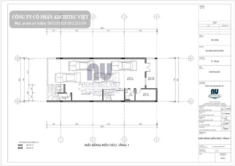 thiết kế biệt thự 8x20m