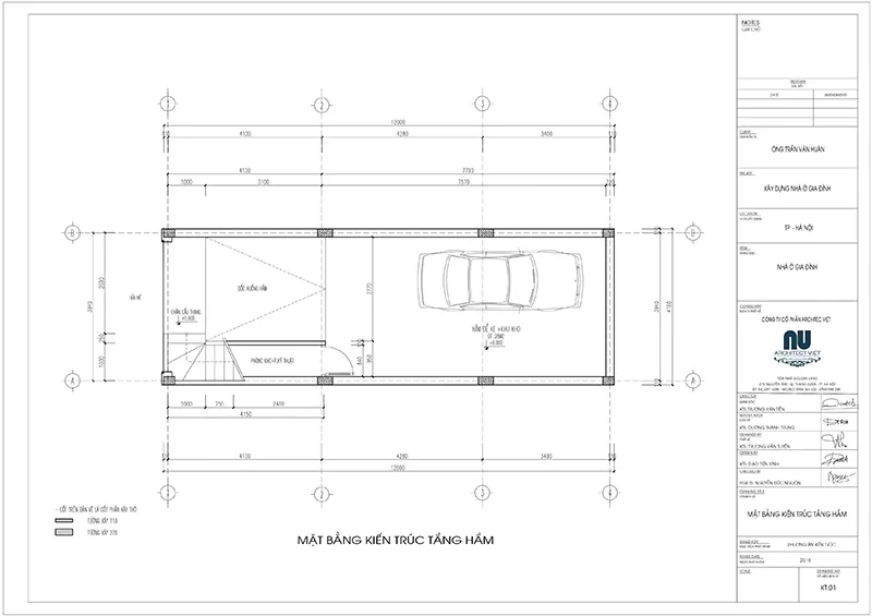 mặt bằng nhà phố 4m