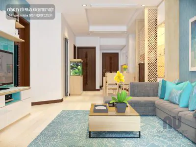 nội thất chung cư 120m2 hiện đại của gia đình anh Đoàn