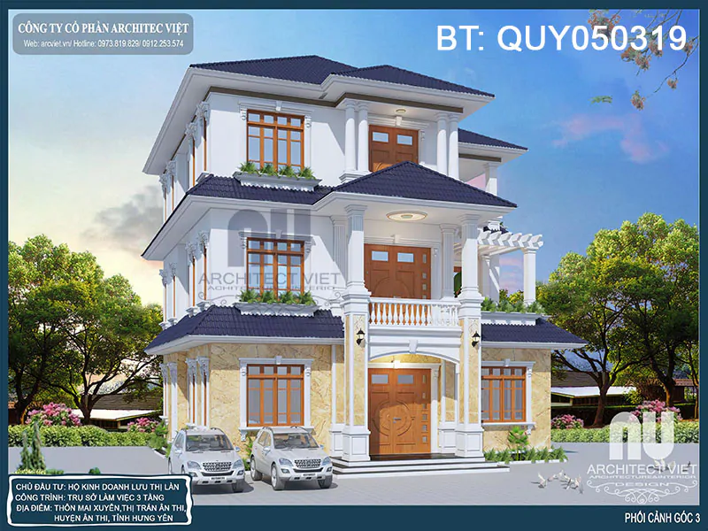 biệt thự cổ điển 3 tầng 170m2