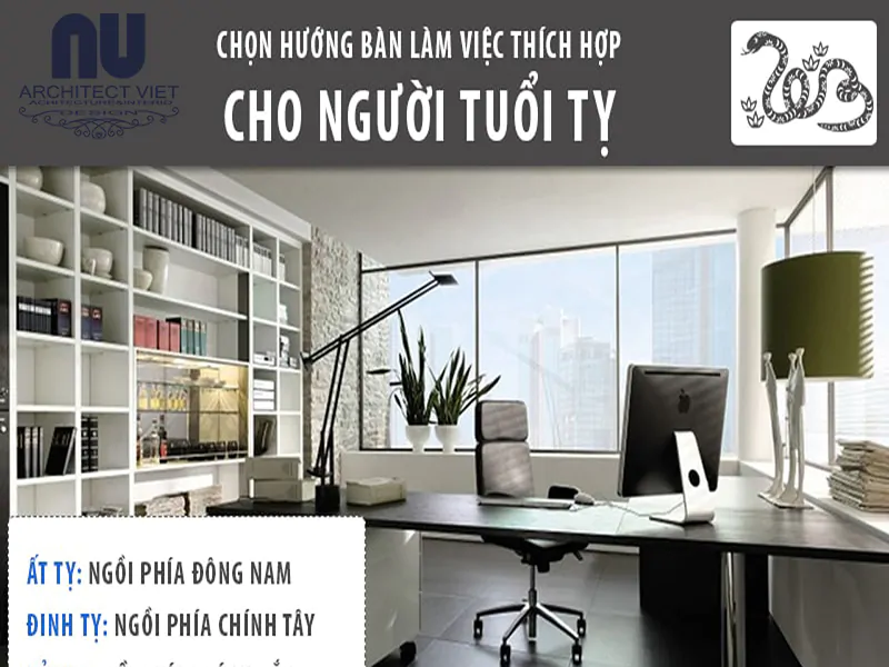 phong thủy bàn làm việc tuổi Tỵ