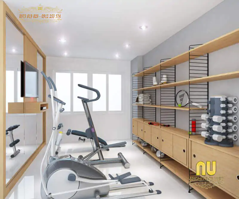 phòng gym tại nhà khỏe khoắn, năng động