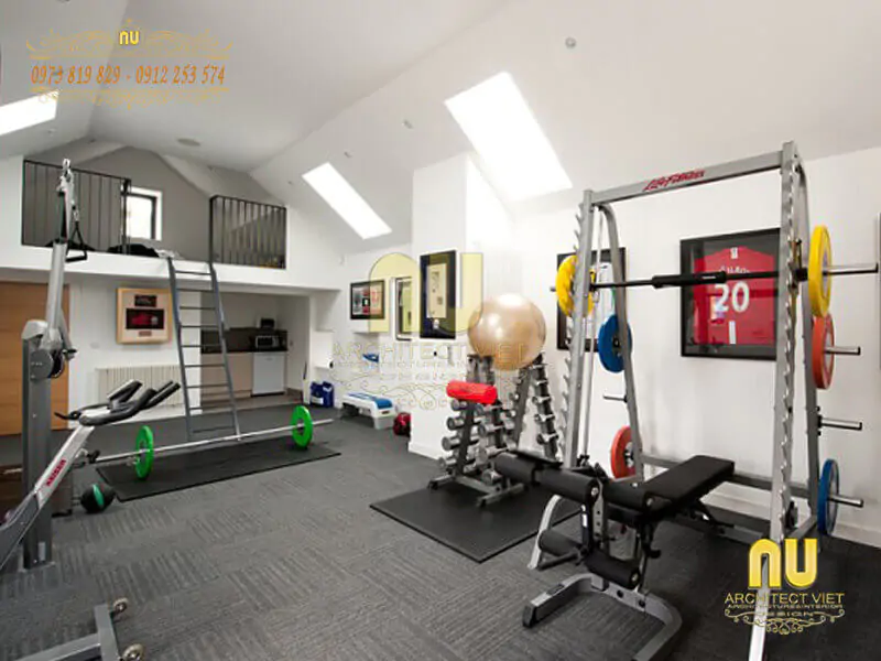 phòng tập gym tại nhà hiện đại