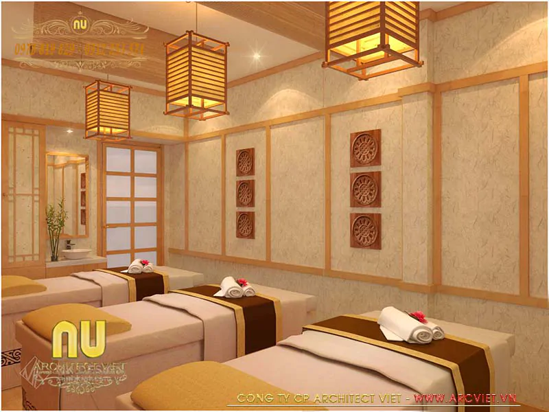 Mẫu spa phong cách Nhật thanh lịch