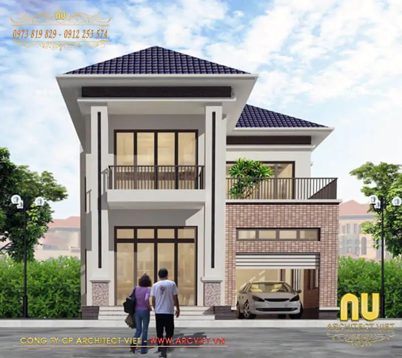 bản vẽ thiết kế nhà 2 tầng