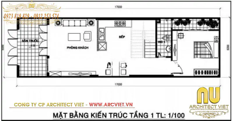 các mẫu nhà 2 tầng 6x12m được thiết kế bởi Architec Việt