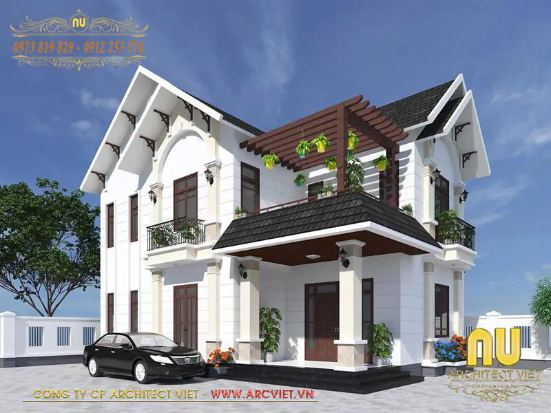 mặt bằng nhà 2 tầng 80m2