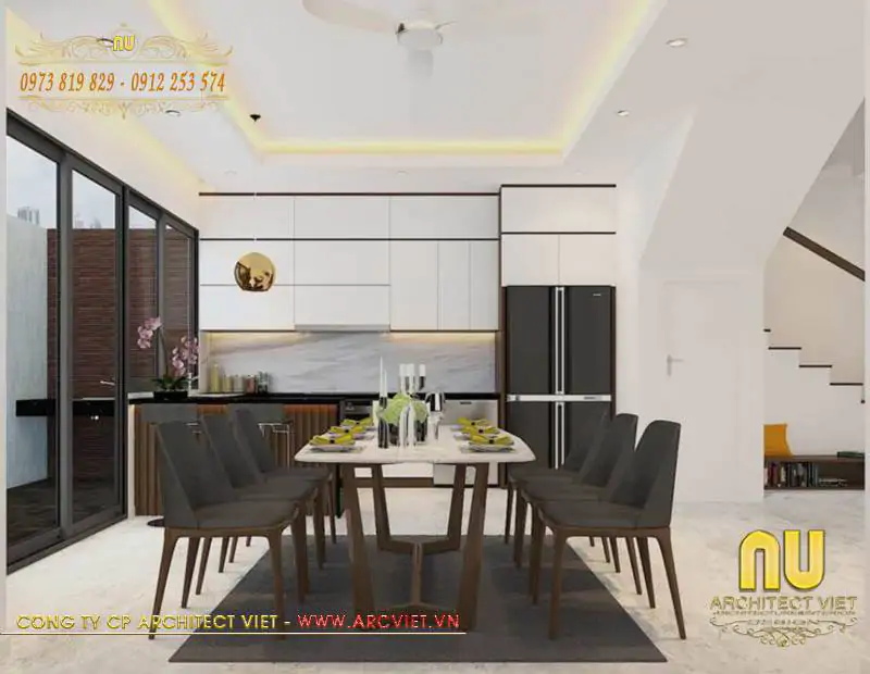 mẫu nhà 2 tầng đẹp 5x16m