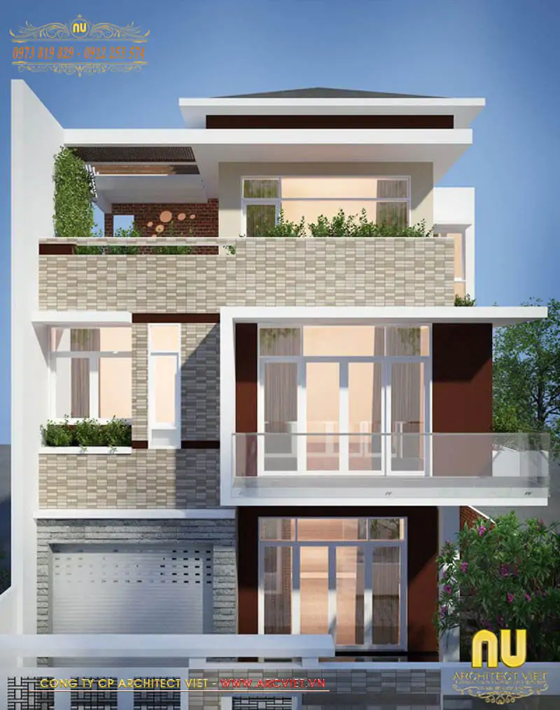 mẫu nhà 3 tầng đẹp ở nông thôn