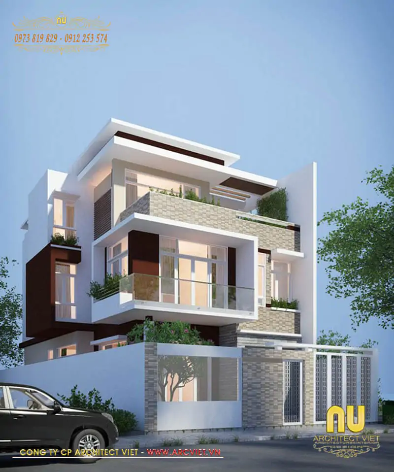 mẫu nhà 3 tầng đẹp ở nông thôn