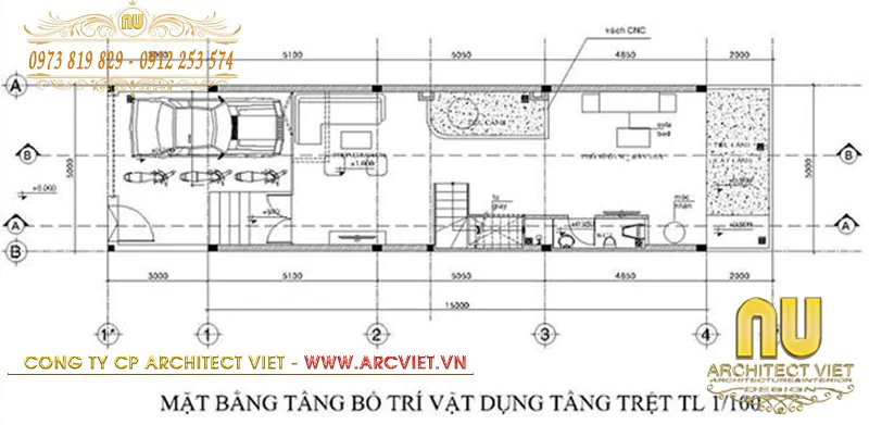 nhà lệch tầng 5x15