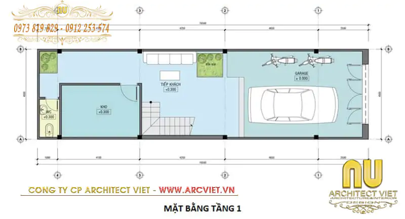 nhà lệch tầng 5x16