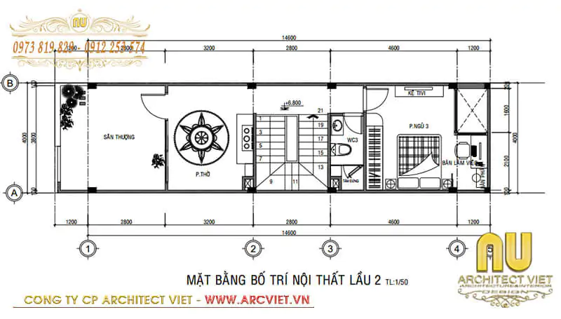 nhà ống 3 tầng mái ngói