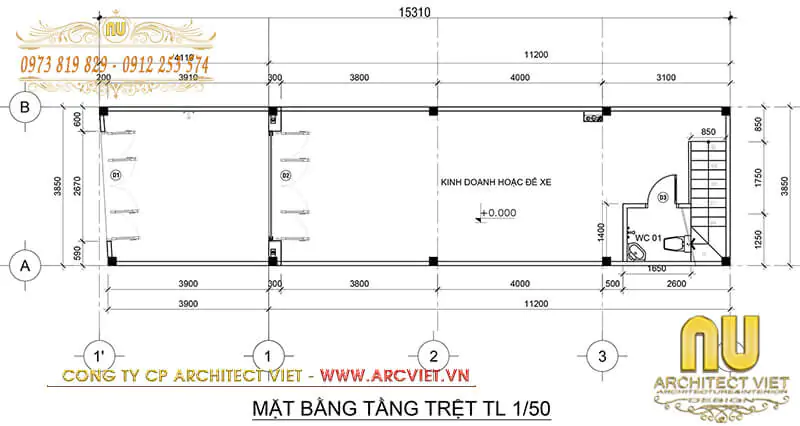 phối cảnh nhà phố 3 tầng