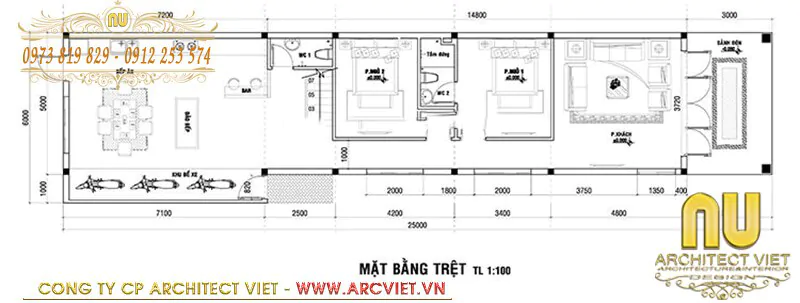 nhà 2 tầng mặt tiền 6m