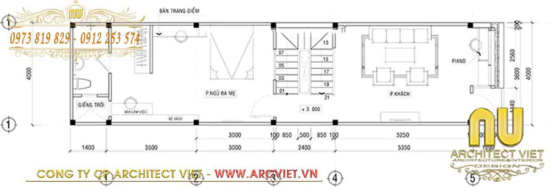 thiết kế nhà 30m2 4 tầng 