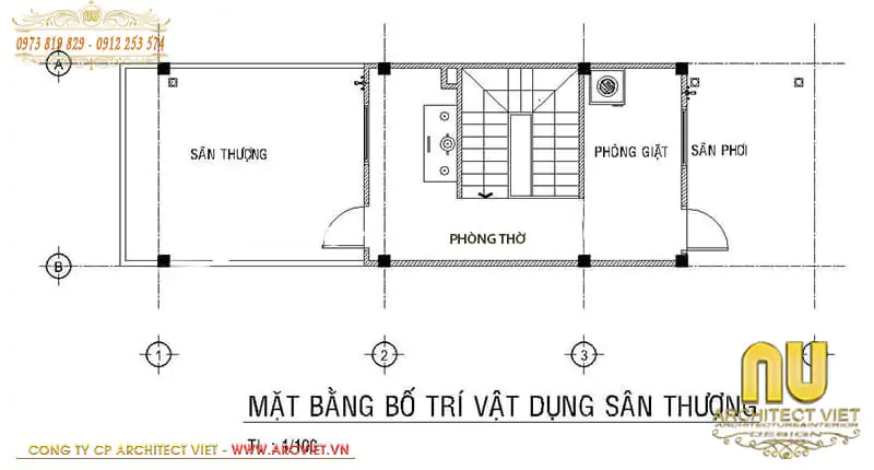 thiết kế nhà lệch tầng 4x10