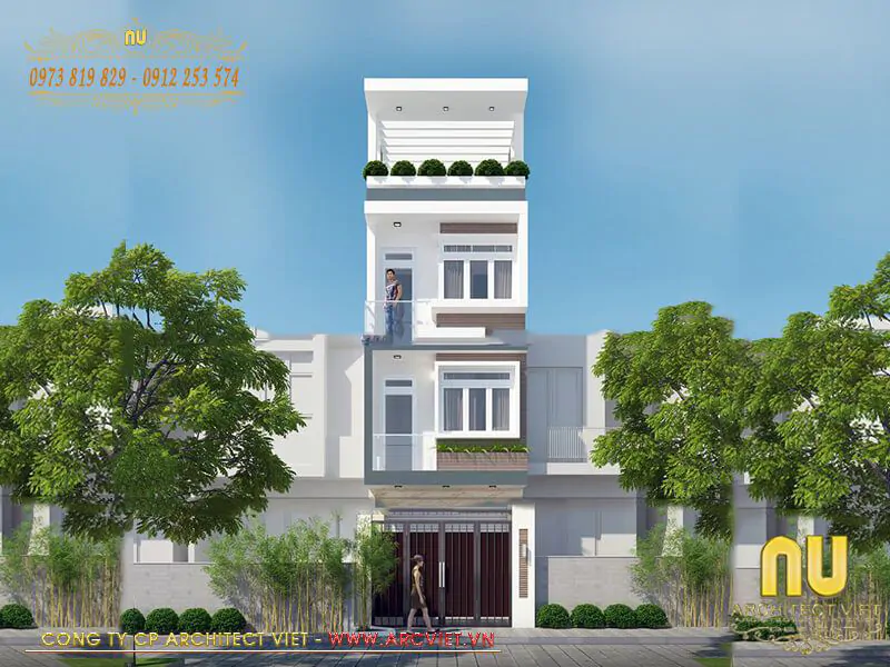 thiết kế nhà 30m2 4 tầng